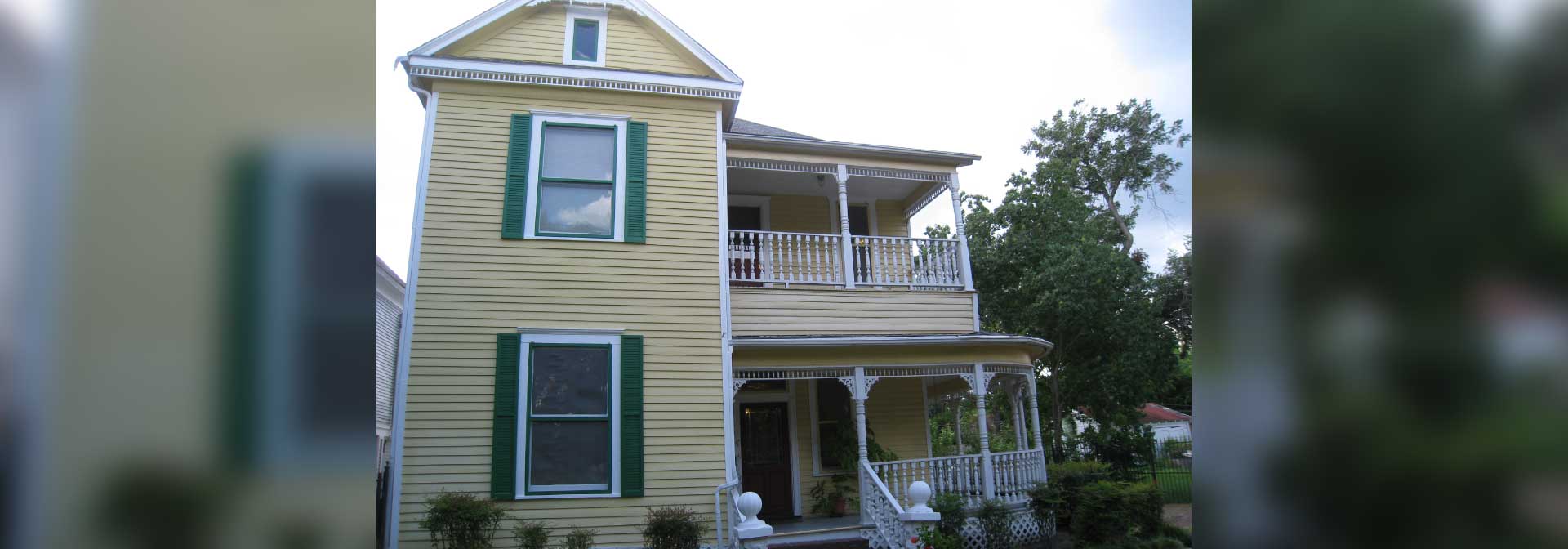 Historic Claremont property exterior in Houston Heights